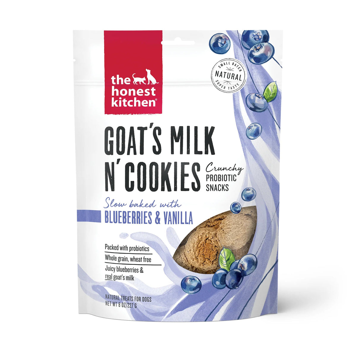 The Honest Kitchen Goat&#39;s Milk N&#39; Cookies Blueberries &amp; Vanilla Dog Treats