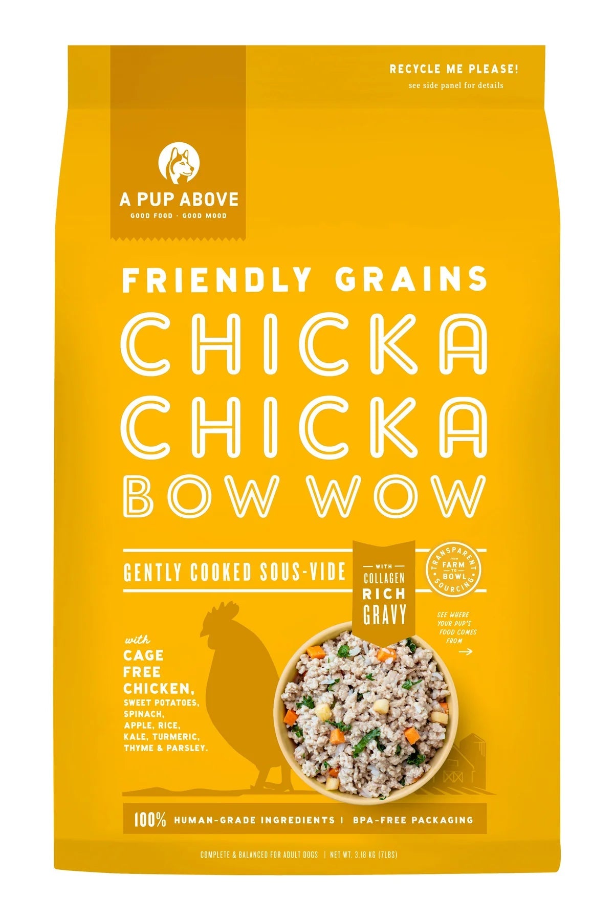A Pup Above Chicka Chicka Bow Wow Gently Cooked Frozen Dog Food
