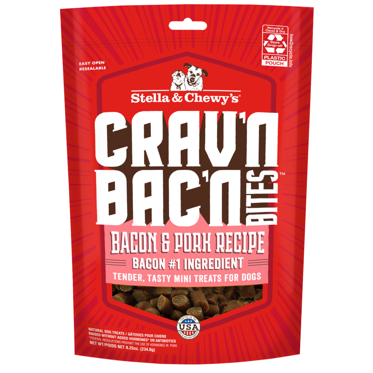 Stella &amp; Chewy&#39;s Crav&#39;n Bac&#39;n Bites Bacon &amp; Pork Dog Treats