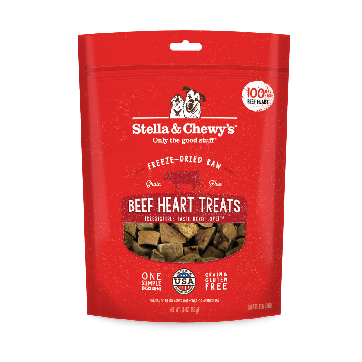 Stella &amp; Chewy&#39;s Freeze-Dried Raw Single Ingredient Beef Heart Dog Treats