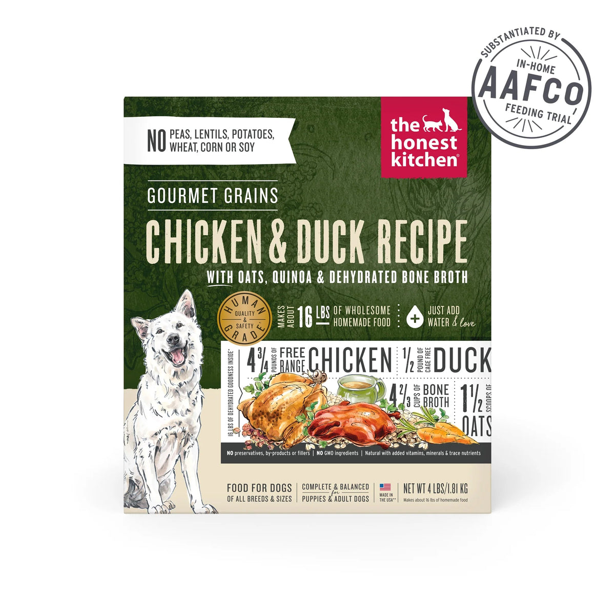 The Honest Kitchen Gourmet Grains Dehydrated Chicken &amp; Duck Dog Food
