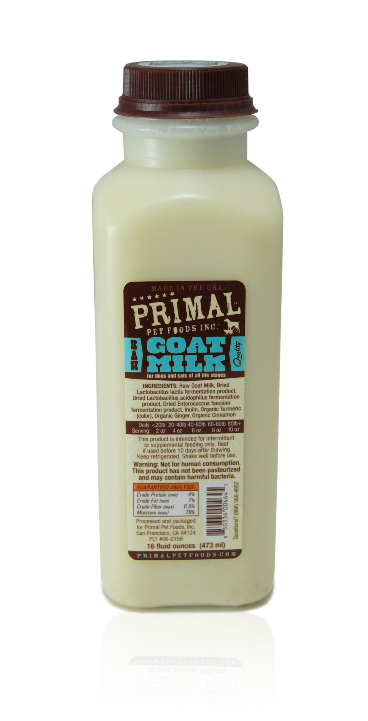 Primal Frozen Goat Milk for Dogs &amp; Cats