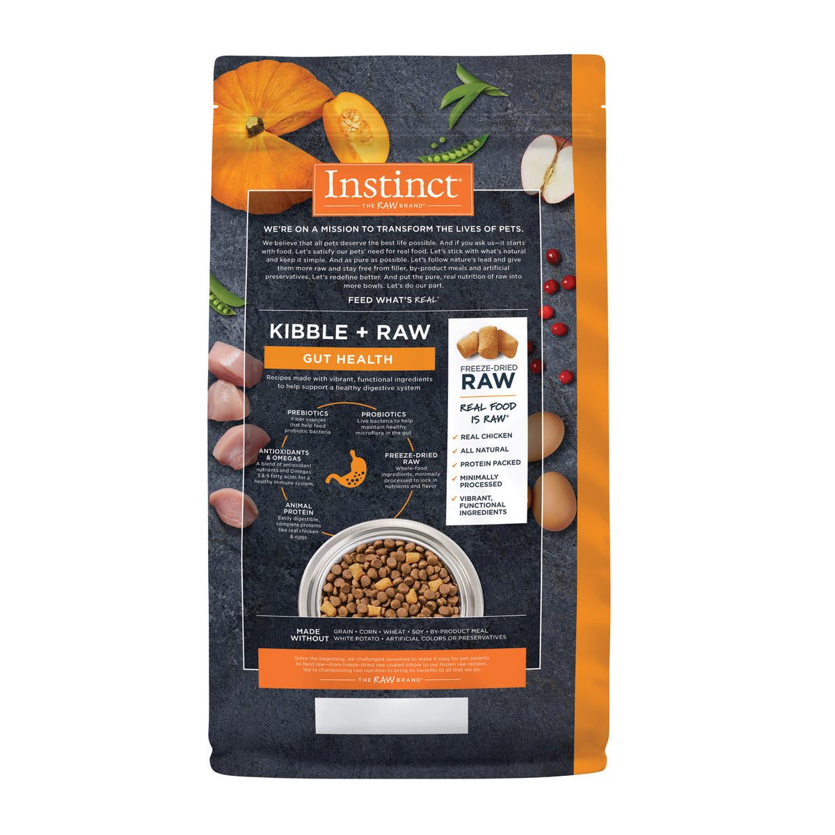 Instinct Raw Boost Gut Health Grain-Free Recipe with Real Chicken Dry Dog Food