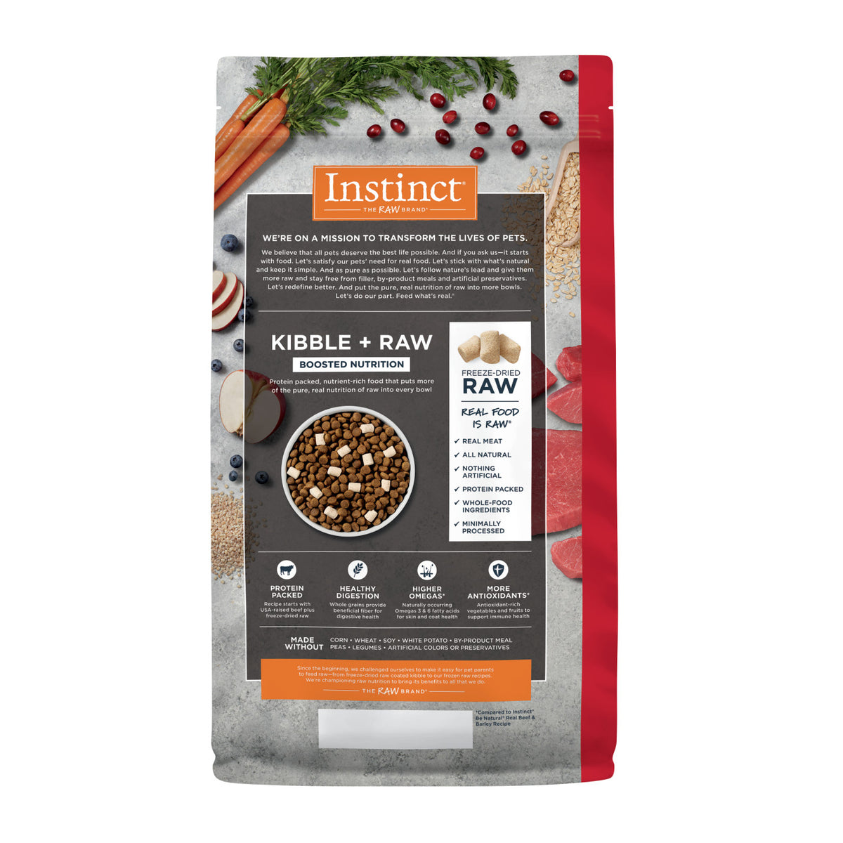 Instinct Raw Boost Whole Grain Real Beef &amp; Barley Recipe Dry Dog Food