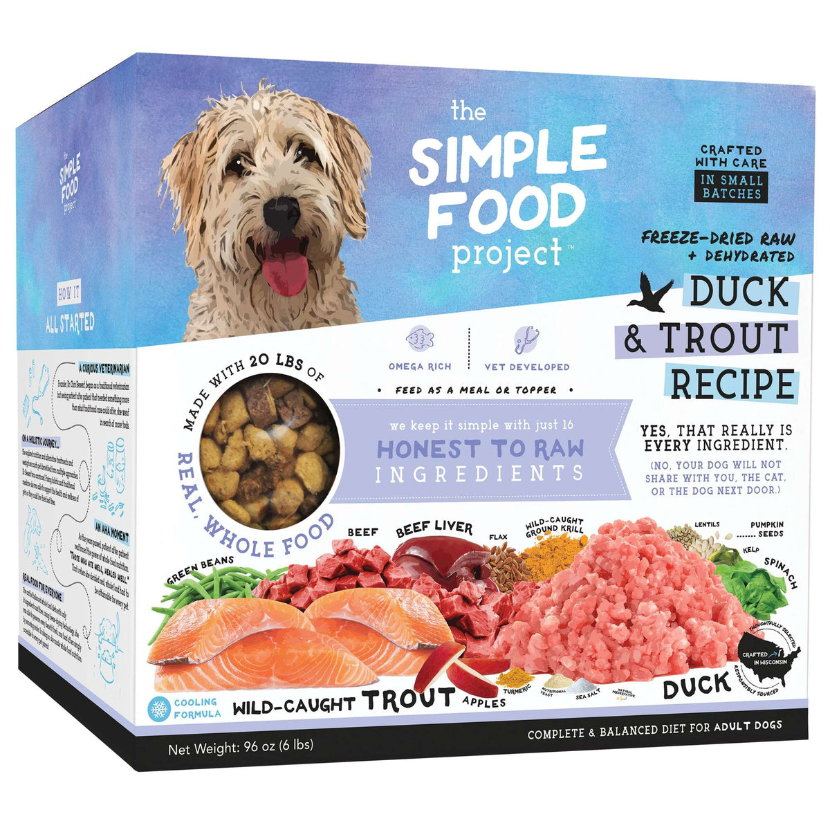 The Simple Food Project Duck &amp; Trout Freeze-Dried Dog Food