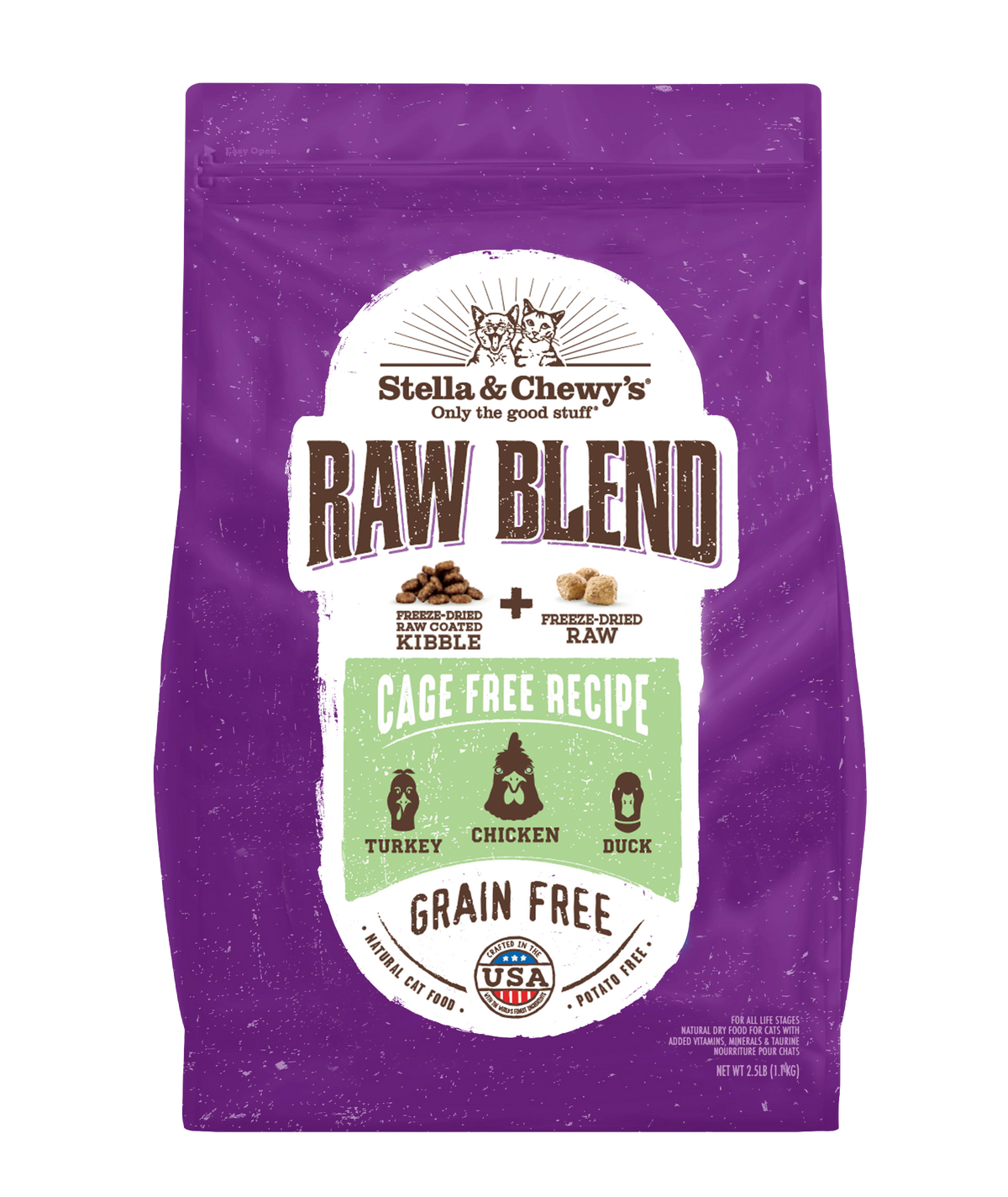 Stella &amp; Chewy&#39;s Kibble Raw Blend Cage Free Chicken Cat Food