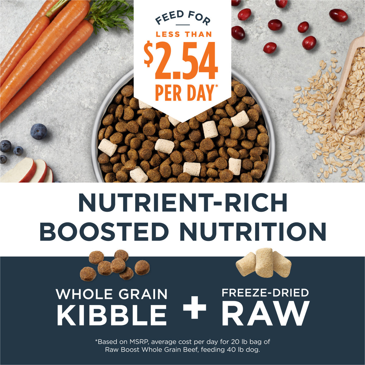 Instinct Raw Boost Whole Grain Real Beef &amp; Barley Recipe Dry Dog Food