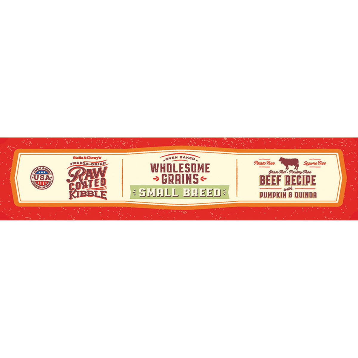 Stella &amp; Chewy&#39;s Kibble Raw Coated Wholesome Grains Beef Small Breed Dog Food