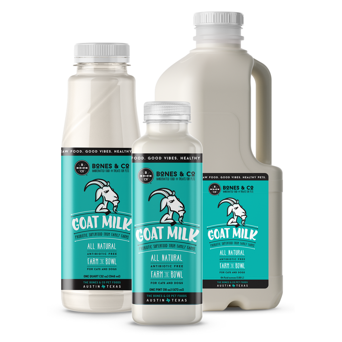 The Bones &amp; Co Frozen Raw Goat Milk for Dogs &amp; Cats