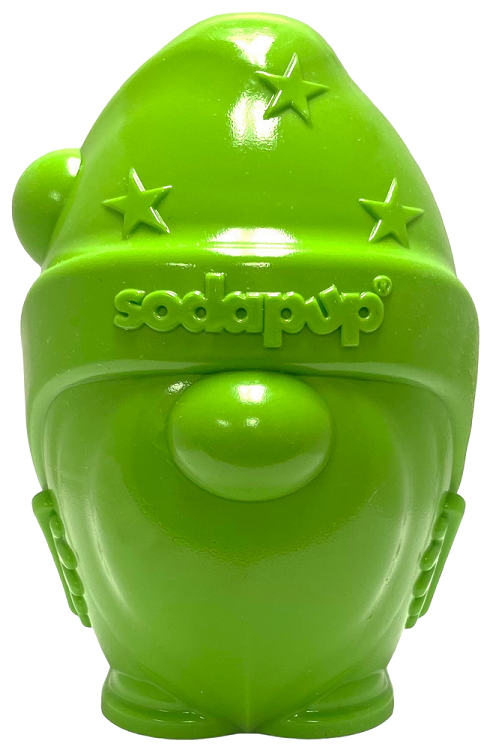 SodaPup Gnome Durable PUP-X  Rubber Chew Toy & Treat Dispenser