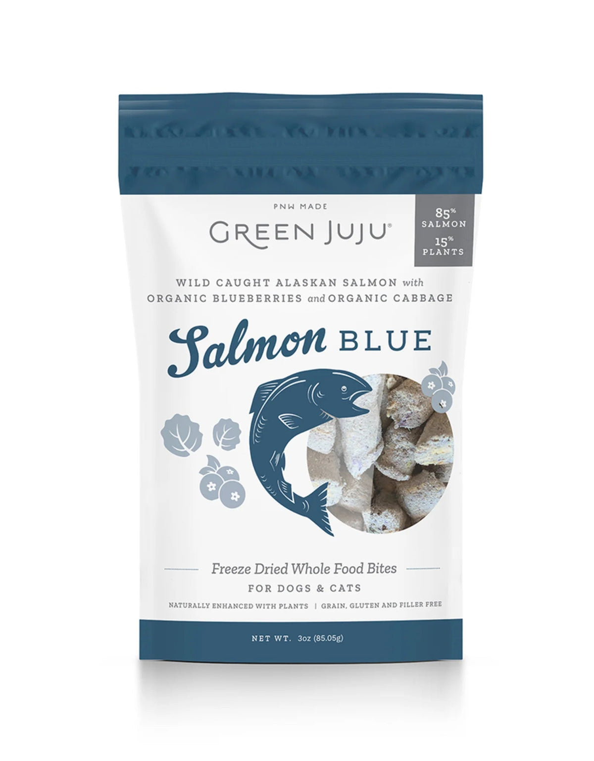 Green Juju Freeze-Dried Salmon Blue Dog &amp; Cat Whole Food Bites