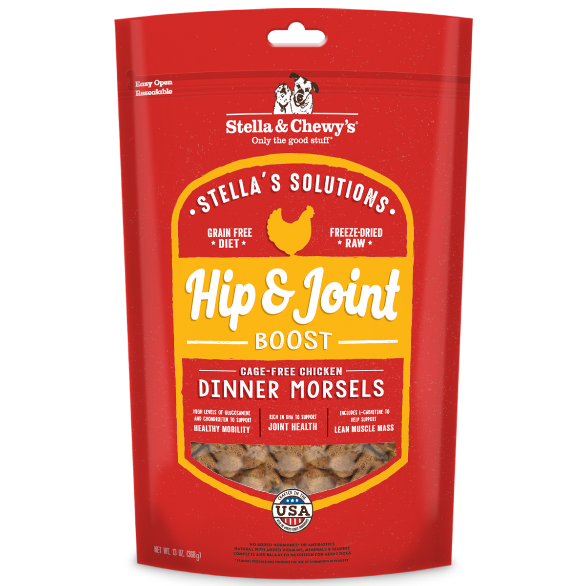 Stella &amp; Chewy&#39;s Solutions Freeze-Dried Raw Hip &amp; Joint Chicken Dog Food