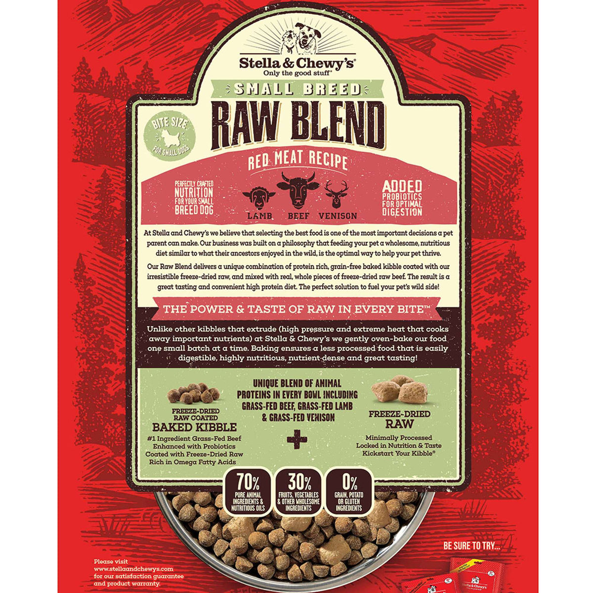 Stella &amp; Chewy&#39;s Kibble Raw Blend Red Meat Small Breed Dog Food