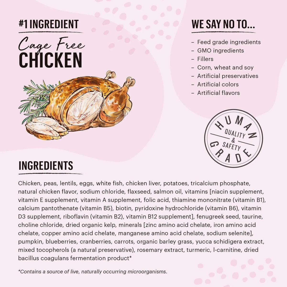 The Honest Kitchen Grain Free Chicken &amp; Whitefish Clusters Cat Food