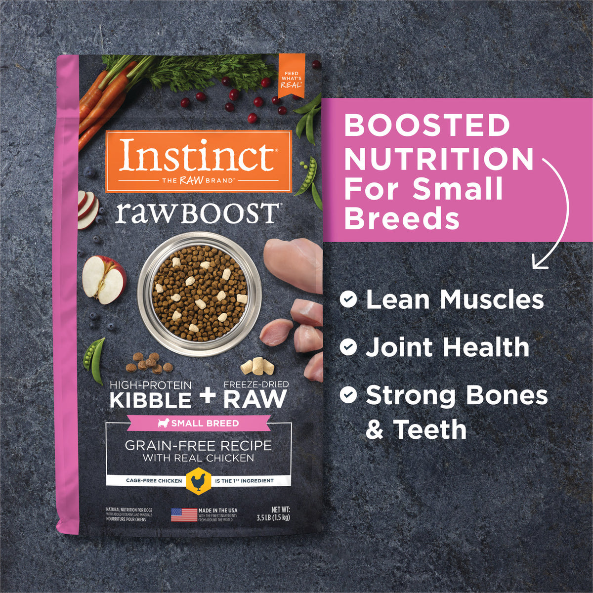 Instinct Raw Boost Small Breed Grain-Free Recipe with Real Chicken Dry Dog Food