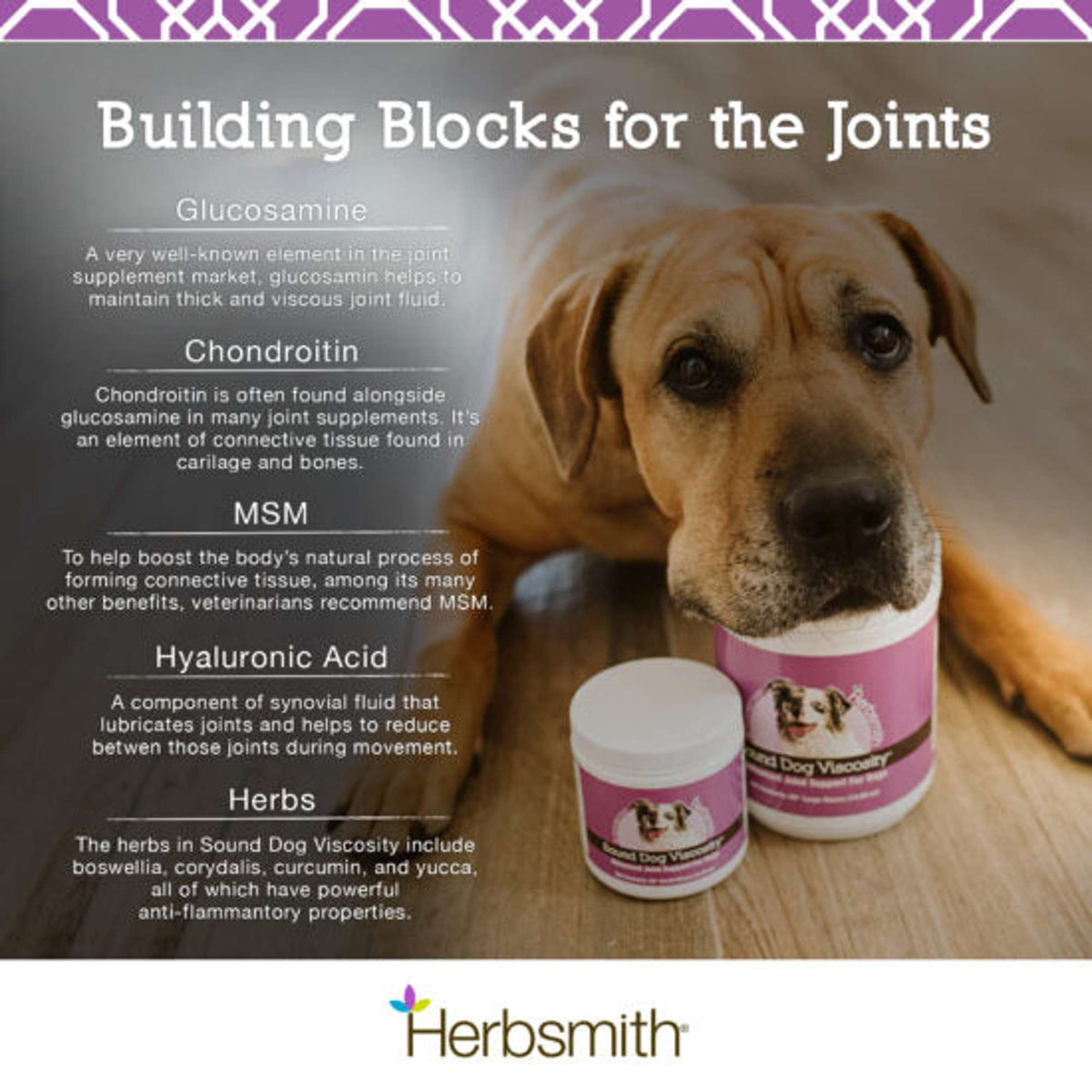 Herbsmith Sound Dog Viscosity Advanced Joint Support Dog Supplement