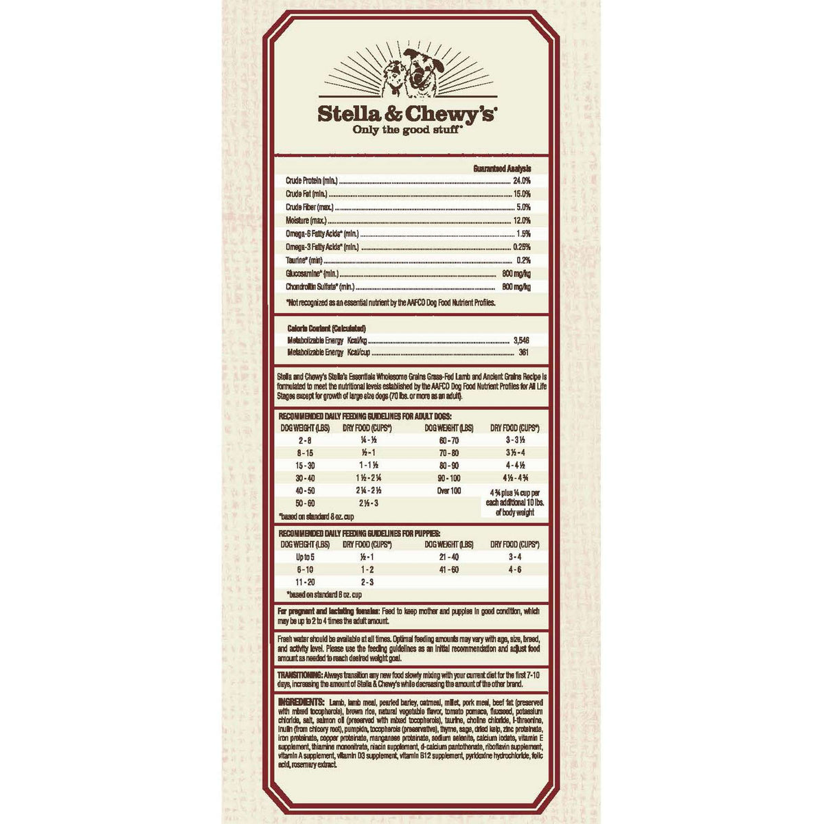 Stella &amp; Chewy&#39;s Stella&#39;s Essentials Lamb Dog Food