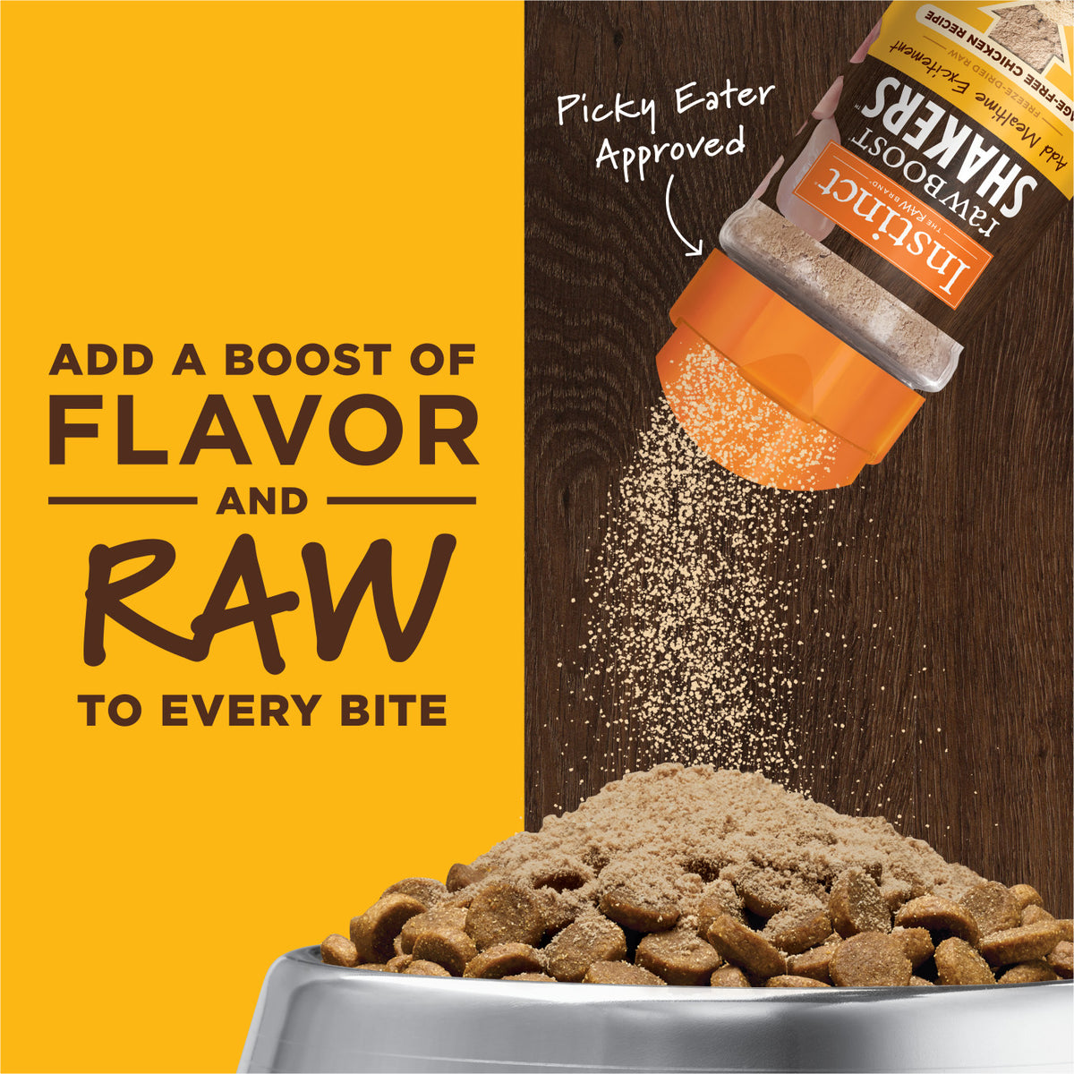Instinct Freeze-Dried Raw Boost Shakers Grain-Free Chicken Recipe Freeze-Dried Dog Food Topper