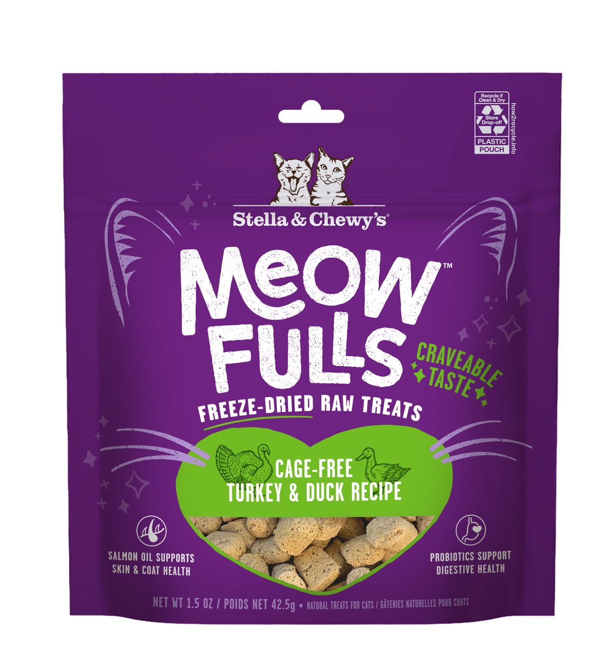 Stella &amp; Chewy&#39;s Freeze-Dried Meowfulls Turkey &amp; Duck Cat Treats