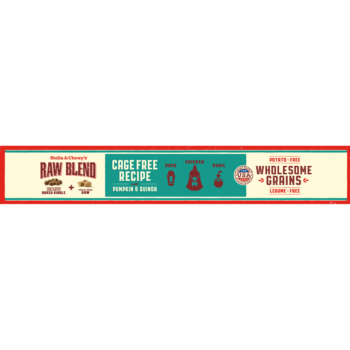 Stella &amp; Chewy&#39;s Kibble Raw Blend Wholesome Grains Kibble Cage Free Chicken Dog Food