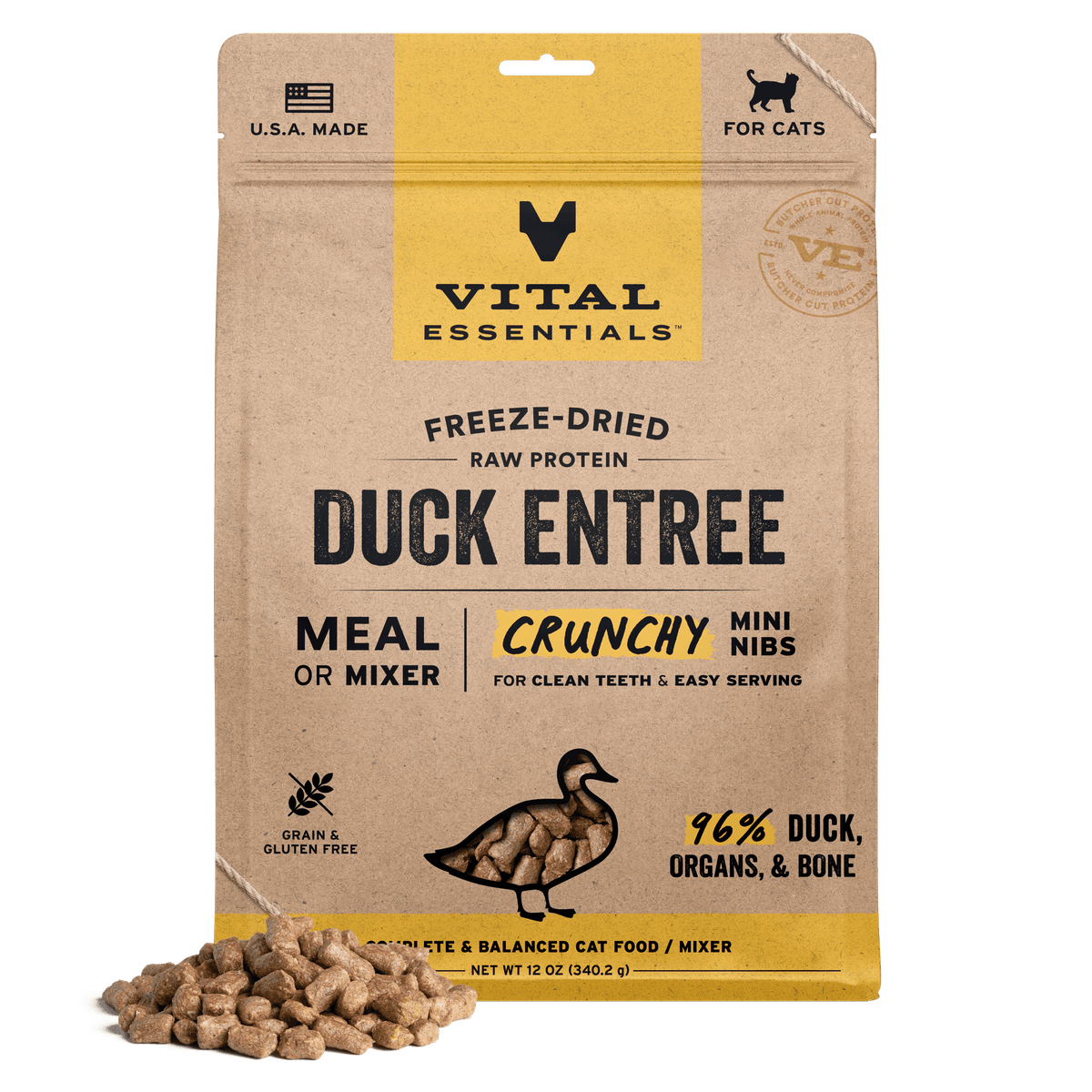 Vital Essentials Freeze-Dried Raw Duck Cat Food