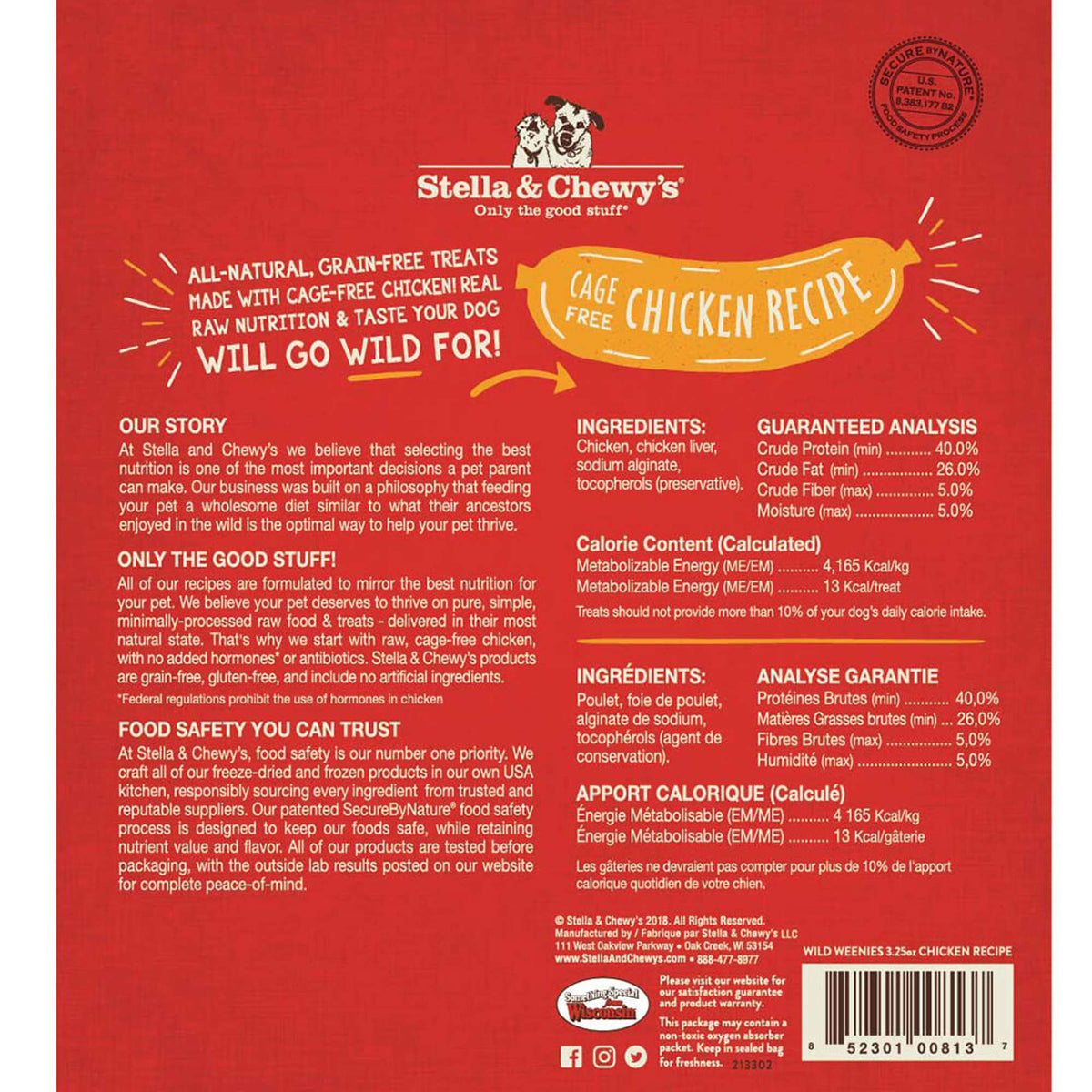 Stella &amp; Chewy&#39;s Freeze-Dried Raw Wild Weenies Chicken Dog Treats