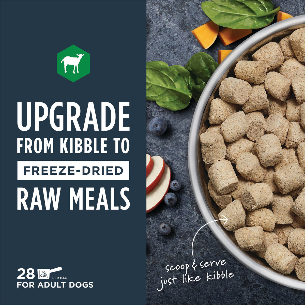 Instinct Freeze-Dried Raw Meals Grain-Free Grass-Fed Lamb Recipe Dog Food