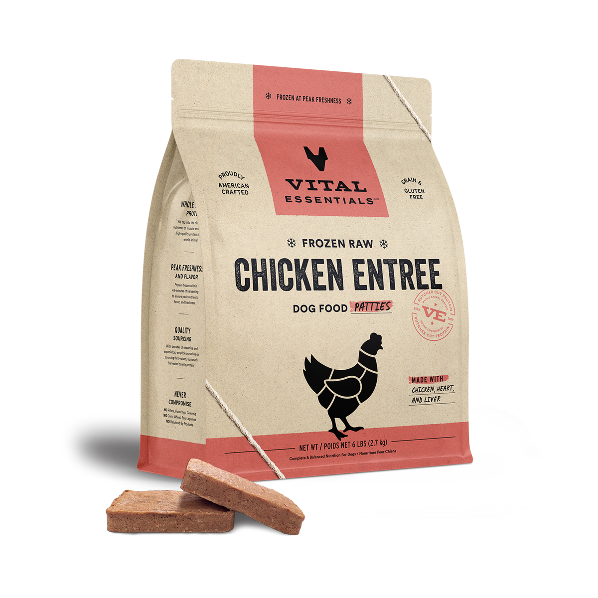 Vital Essentials Frozen Chicken Raw Dog Food