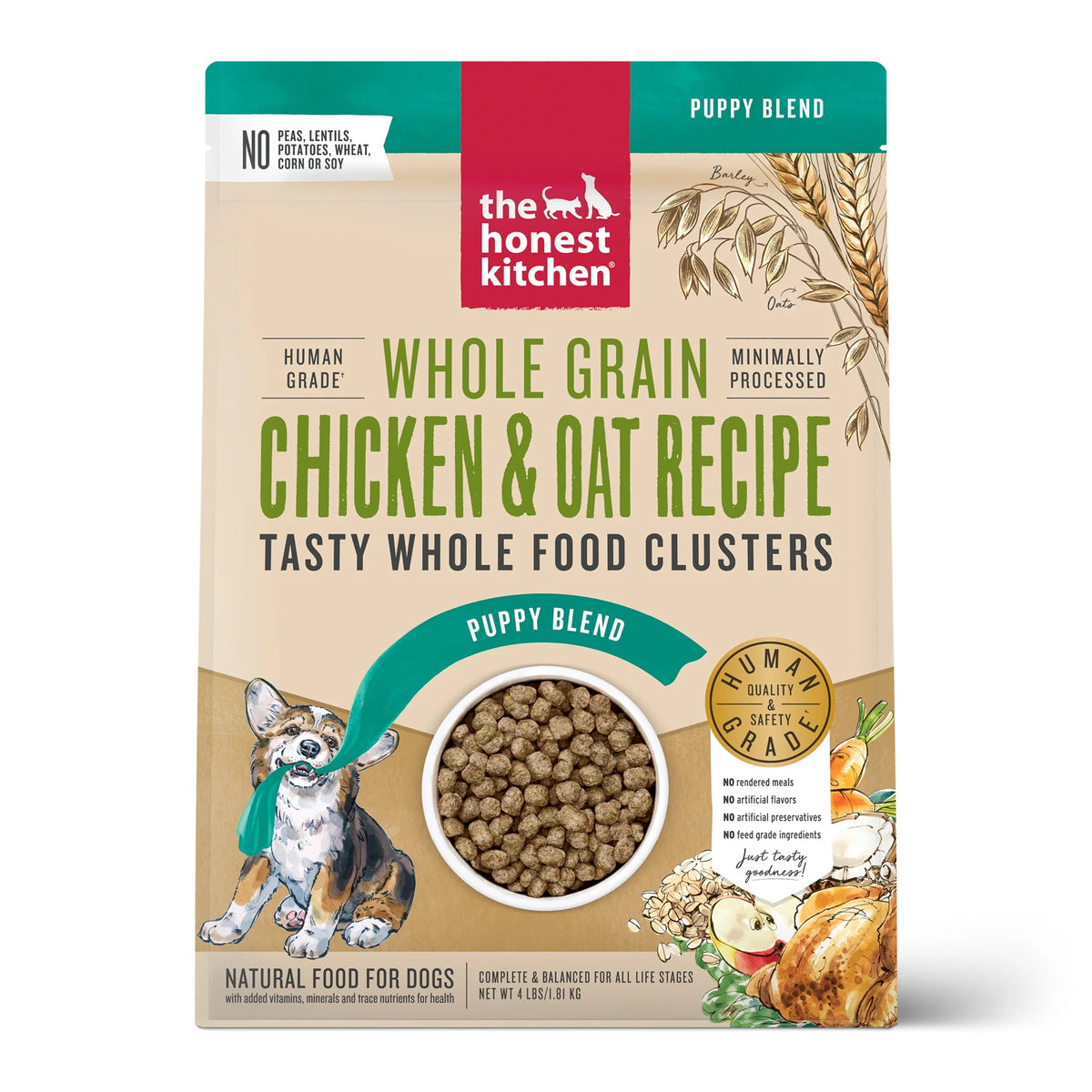 The Honest Kitchen Puppy Whole Grain Chicken &amp; Oat Clusters Dog Food