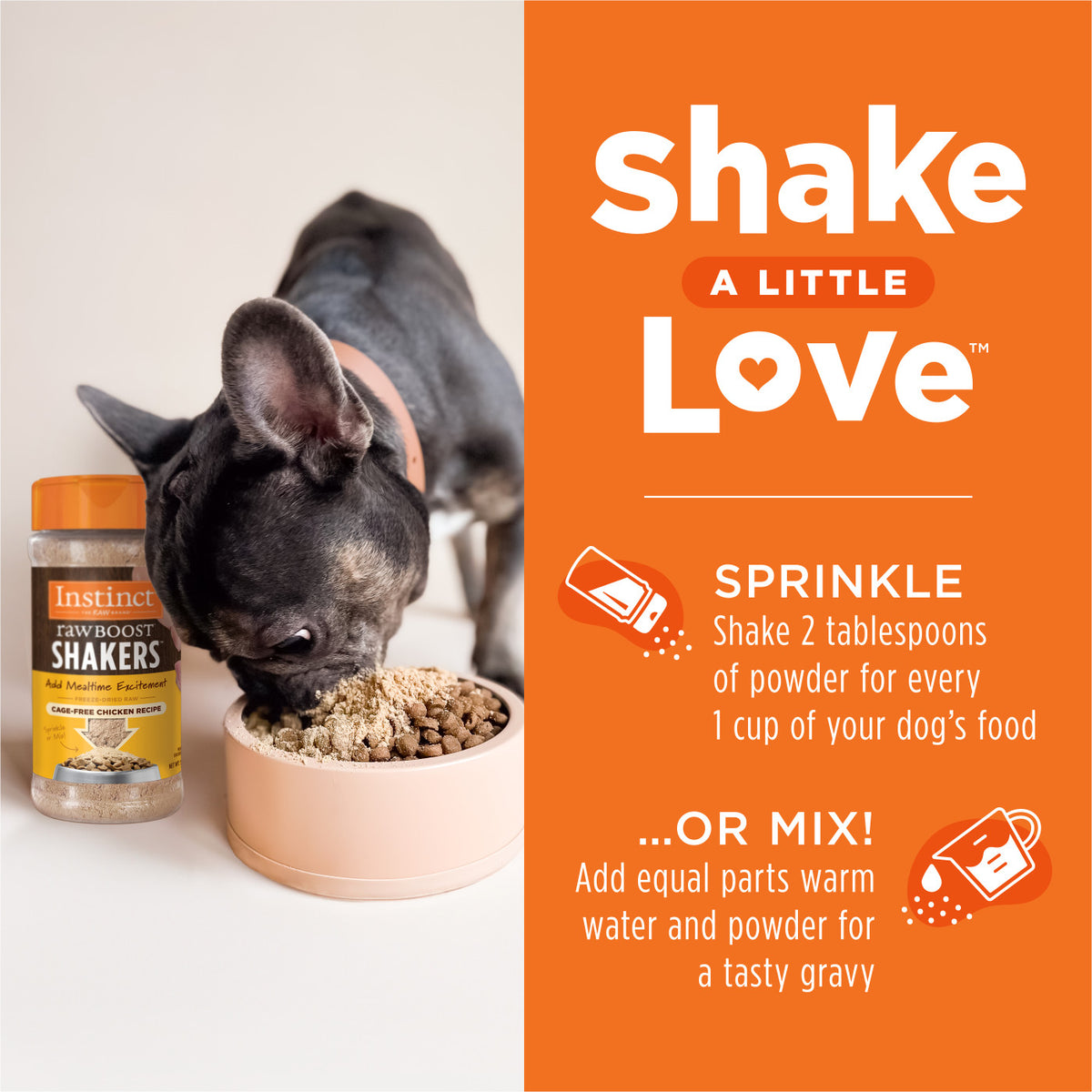 Instinct Freeze-Dried Raw Boost Shakers Grain-Free Chicken Recipe Freeze-Dried Dog Food Topper