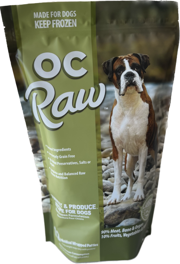 OC Raw Turkey &amp; Produce Frozen Dog Food
