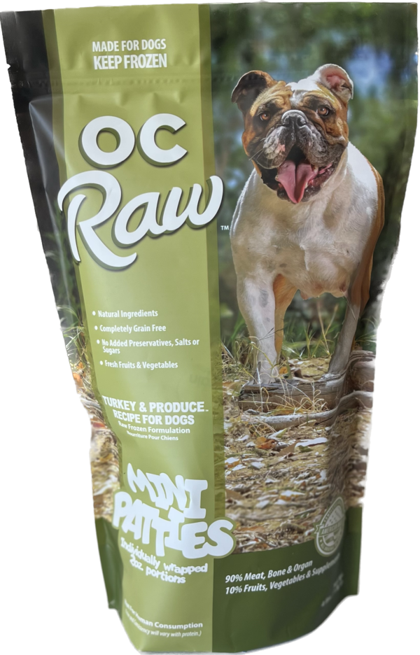 OC Raw Turkey &amp; Produce Frozen Dog Food