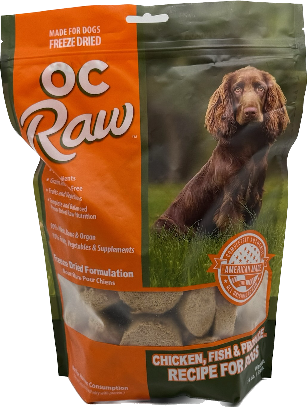 OC Raw Freeze-Dried Chicken, Fish &amp; Produce Dog Food