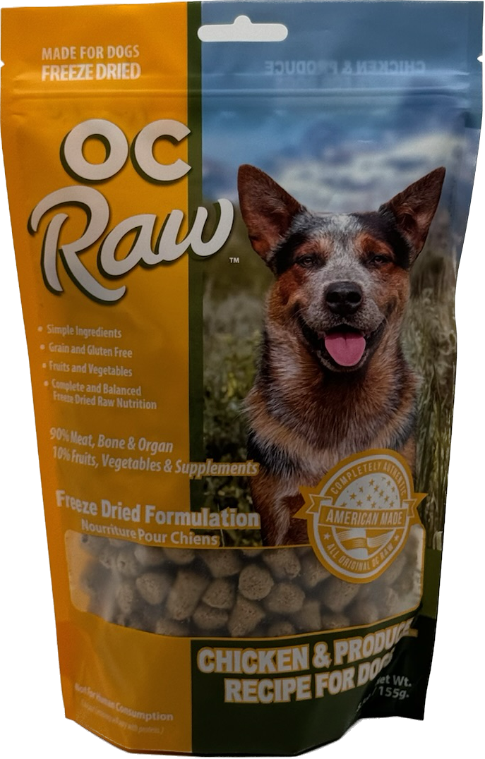 OC Raw Freeze-Dried Chicken &amp; Produce Dog Food