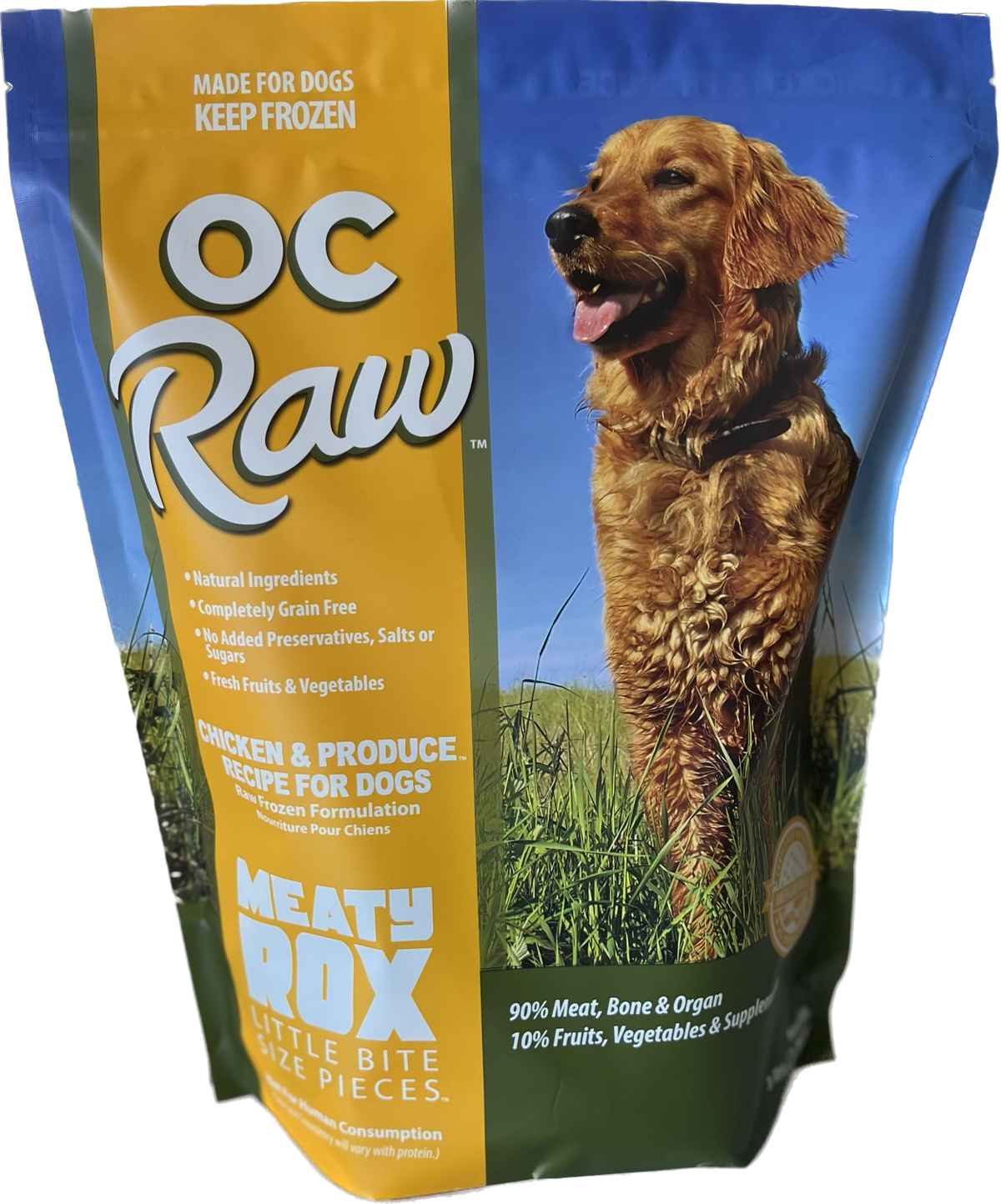 OC Raw Frozen Raw Chicken &amp; Produce Dog Food