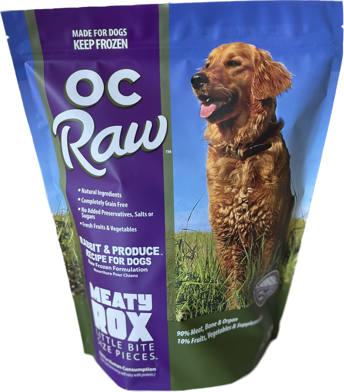 OC Raw Rabbit &amp; Produce Frozen Dog Food