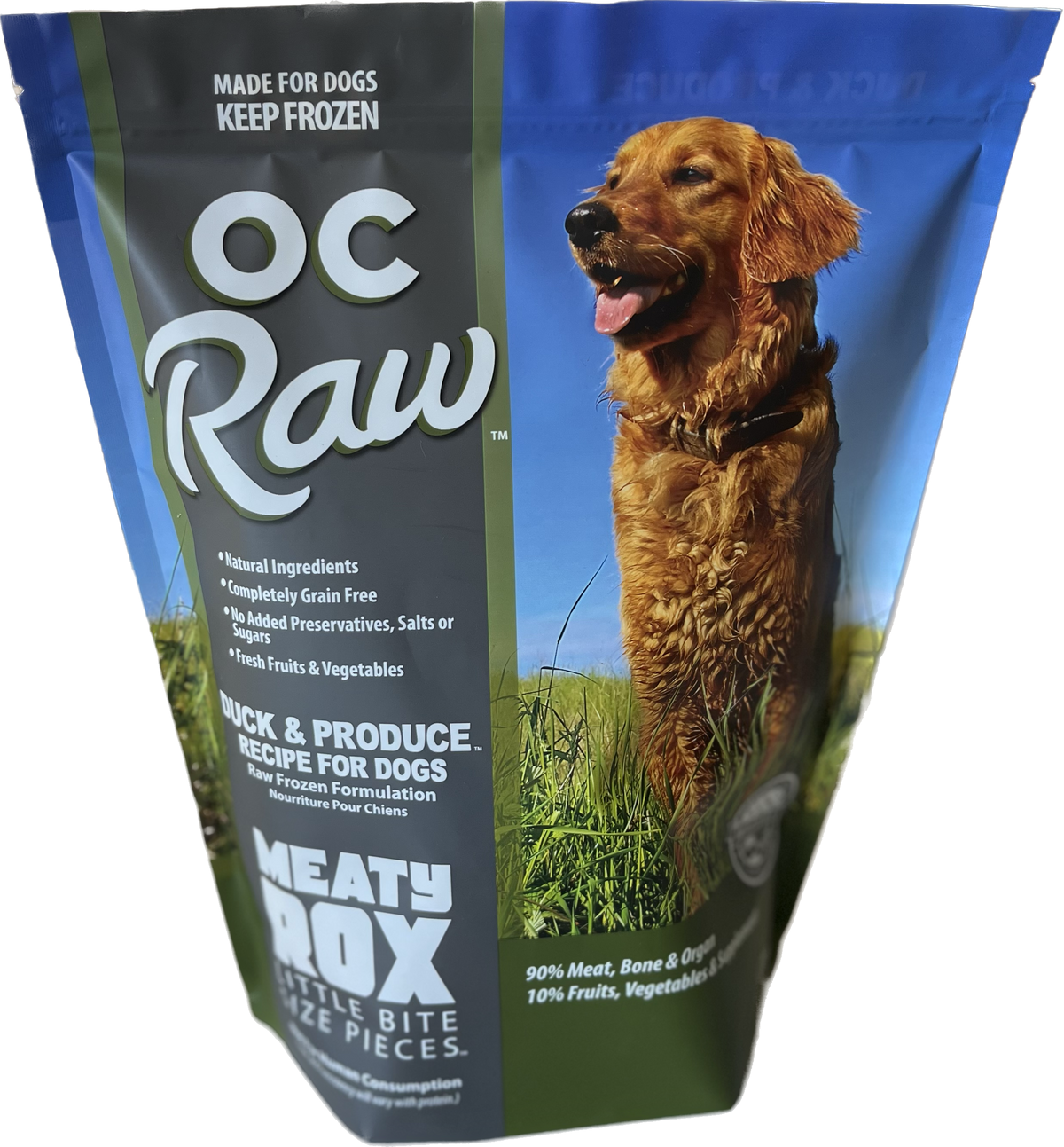 OC Raw Duck &amp; Produce Frozen Dog Food