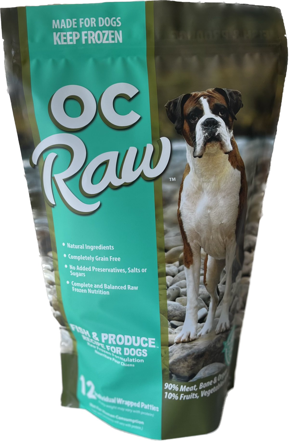 OC Raw Fish &amp; Produce Frozen Dog Food