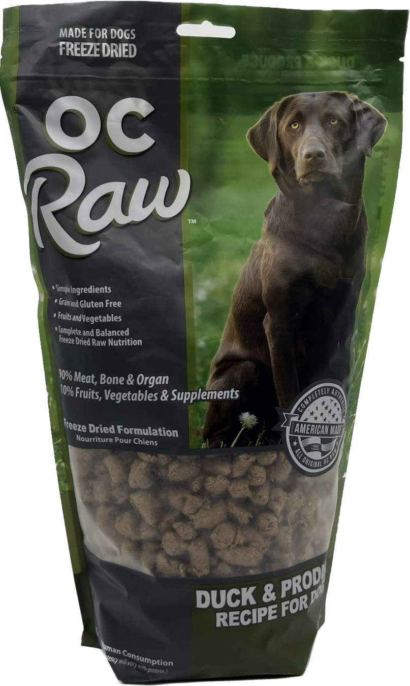 OC Raw Freeze-Dried Duck &amp; Produce Dog Food