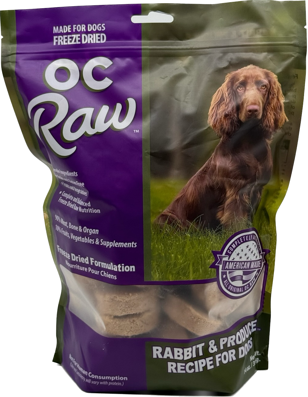 OC Raw Freeze-Dried Rabbit &amp; Produce Dog Food