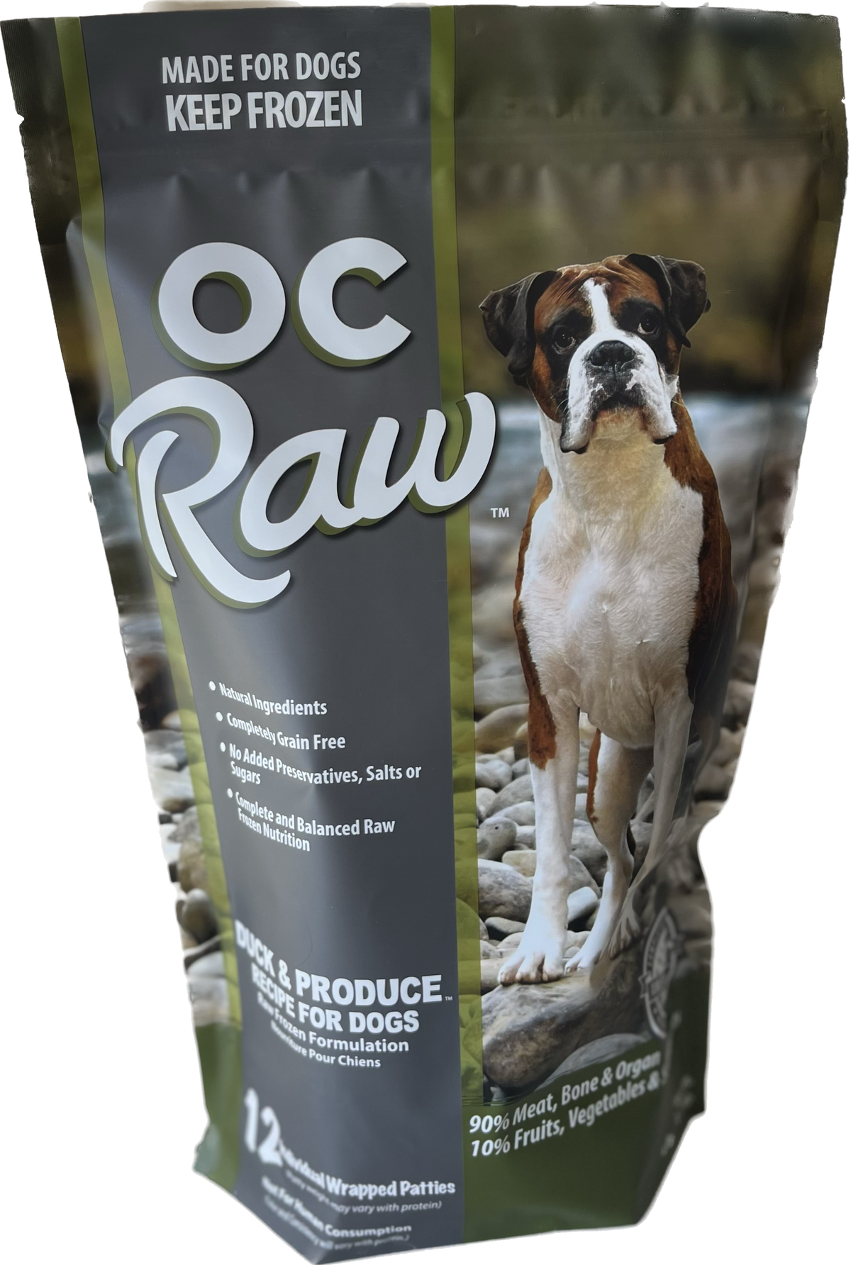 OC Raw Duck &amp; Produce Frozen Dog Food