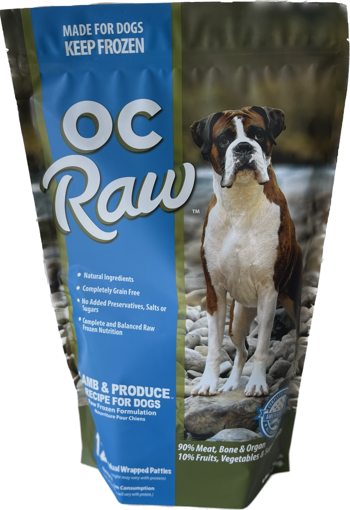 OC Raw Lamb &amp; Produce Frozen Dog Food