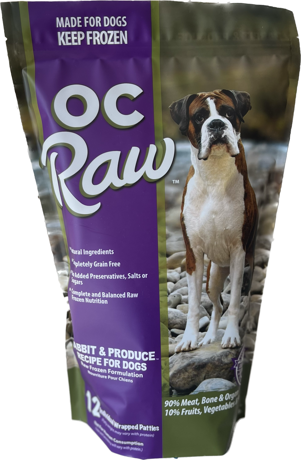 OC Raw Rabbit &amp; Produce Frozen Dog Food