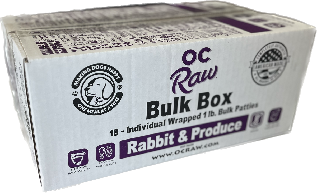 OC Raw Rabbit &amp; Produce Frozen Dog Food