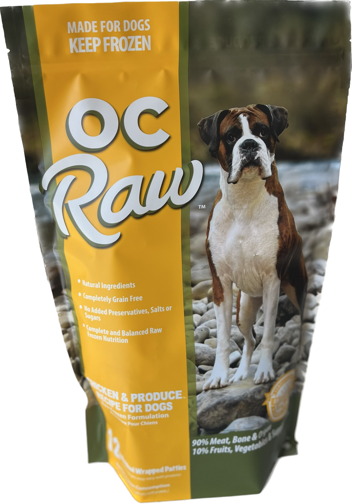 OC Raw Frozen Raw Chicken &amp; Produce Dog Food