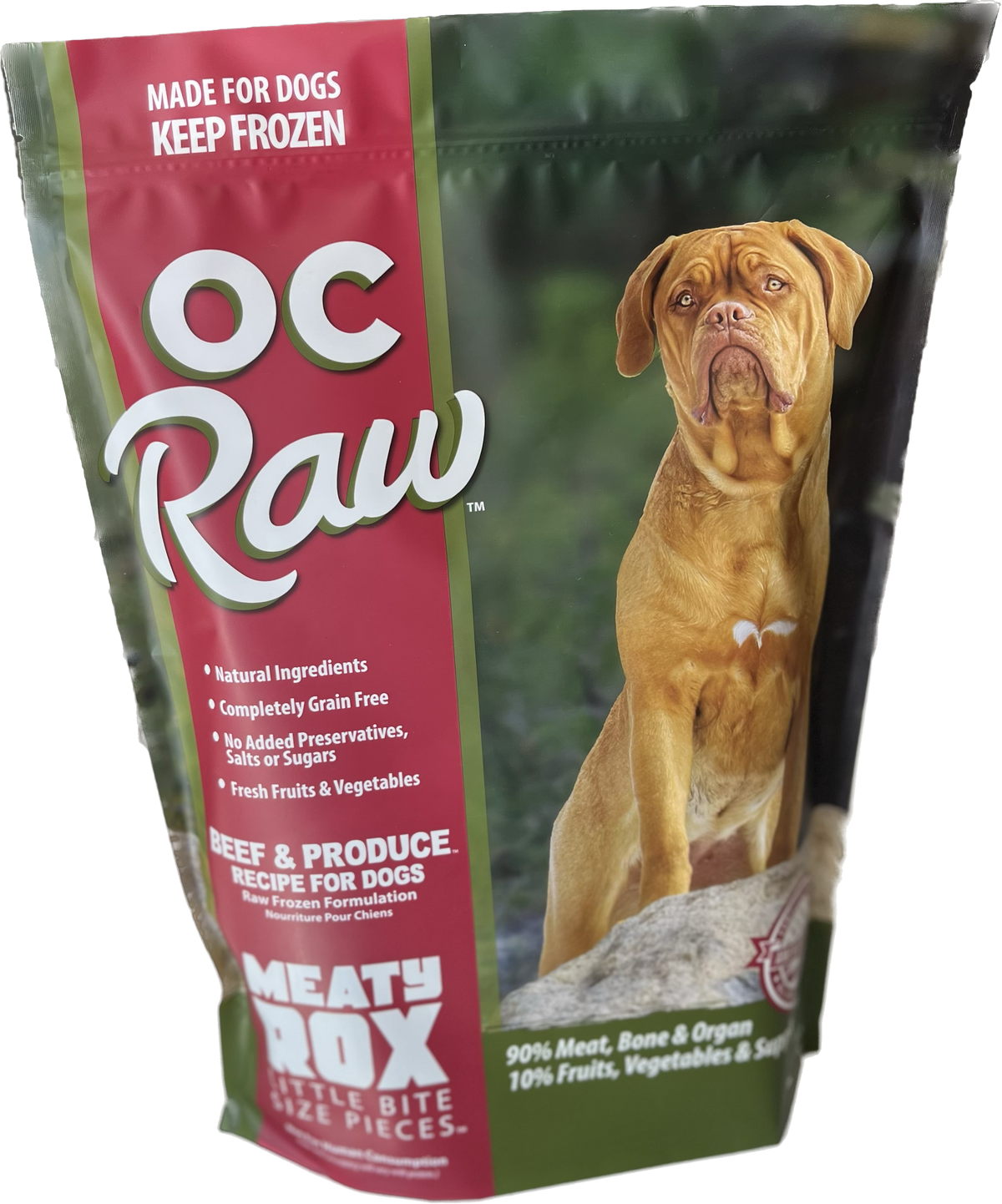 OC Raw Frozen Raw Beef &amp; Produce Dog Food