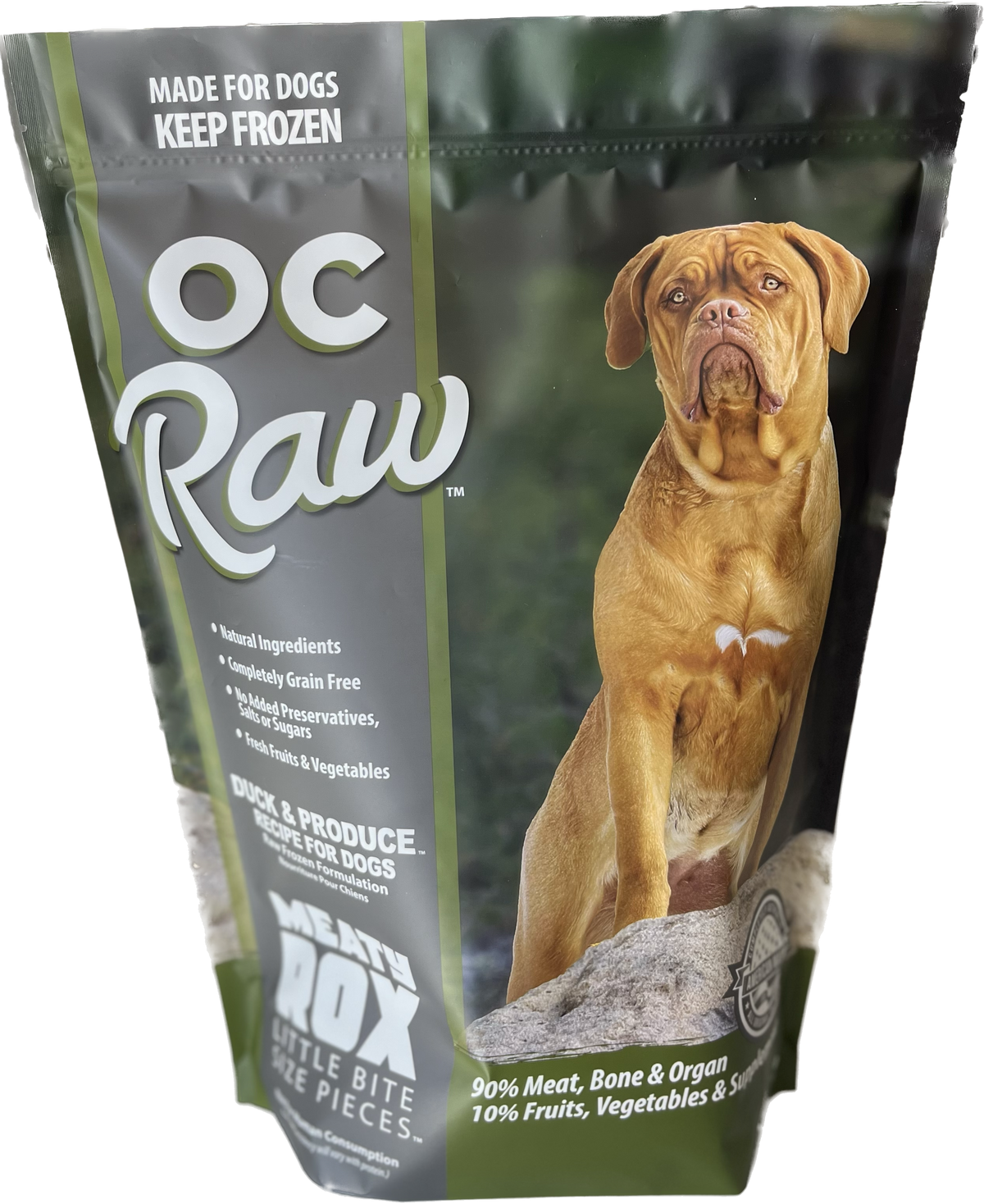 OC Raw Duck &amp; Produce Frozen Dog Food