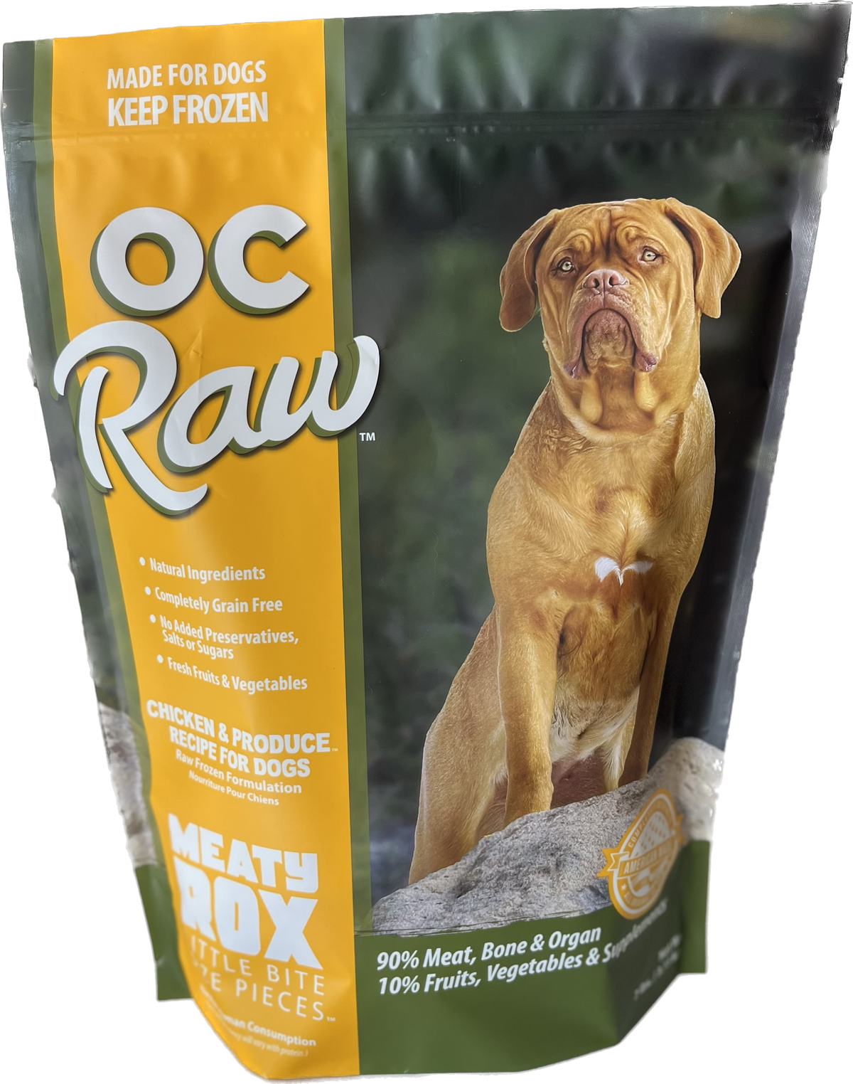 OC Raw Frozen Raw Chicken &amp; Produce Dog Food