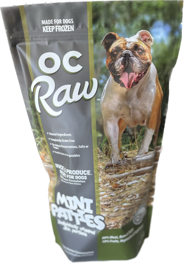 OC Raw Duck &amp; Produce Frozen Dog Food
