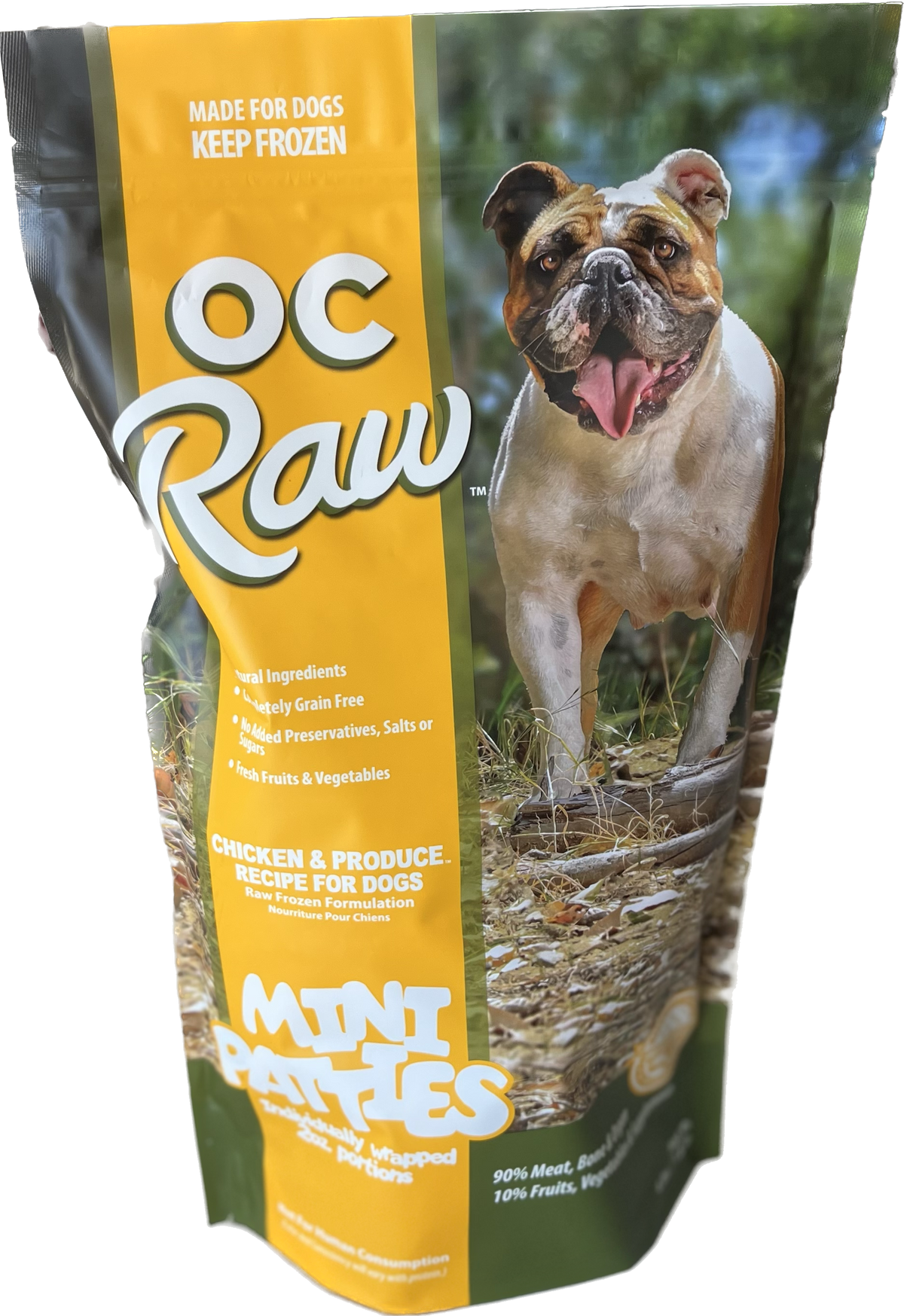 OC Raw Frozen Raw Chicken &amp; Produce Dog Food